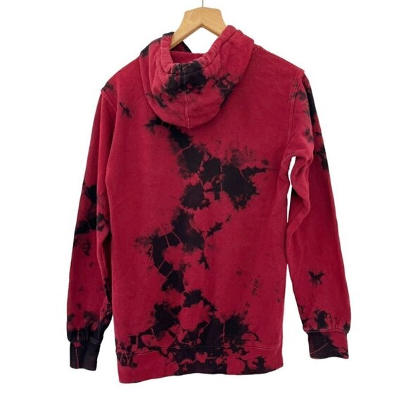 Jeffree Star Cosmetics Fashion Red Black Tie Dye  Pullover Hoodie Sz Small - Picture 3 of 6